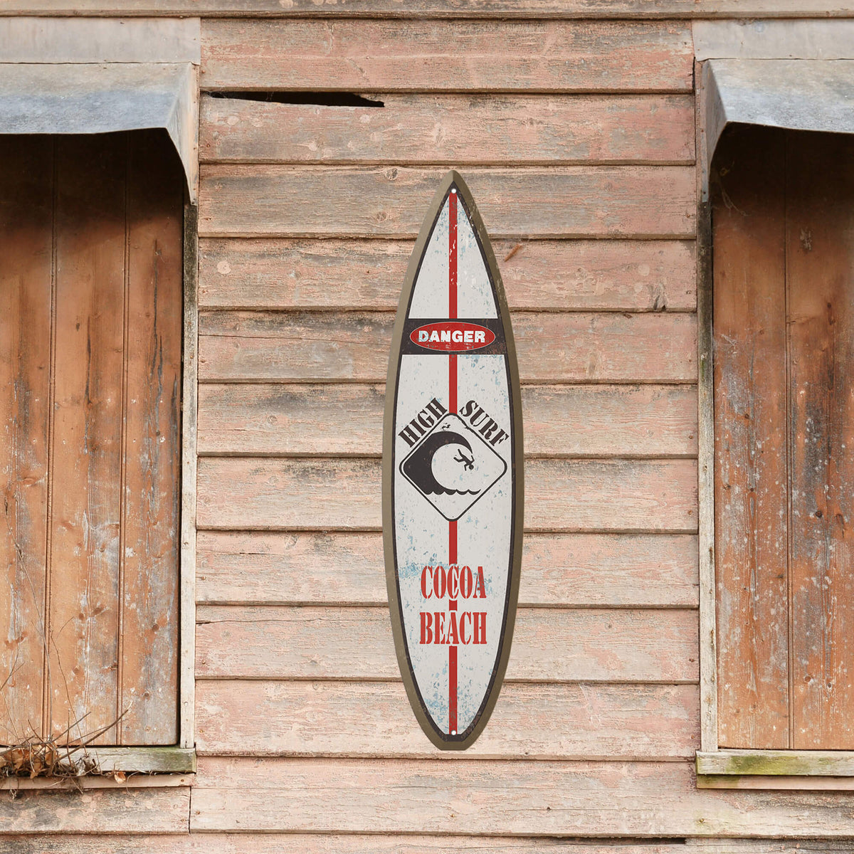 Danger High Surf - Surfboard Wall Art