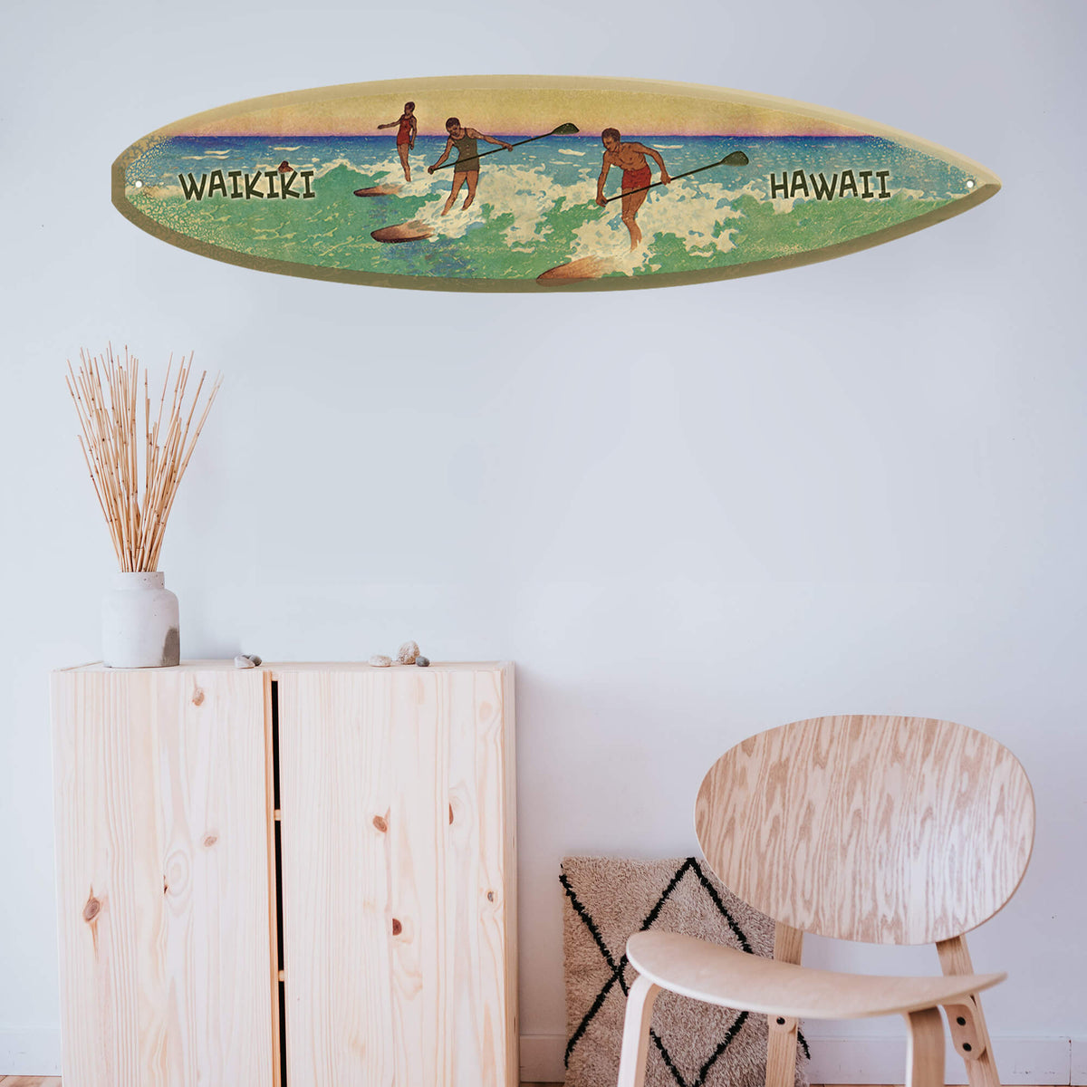 Riding the Waves: Paddle Edition - Surfboard Wall Art