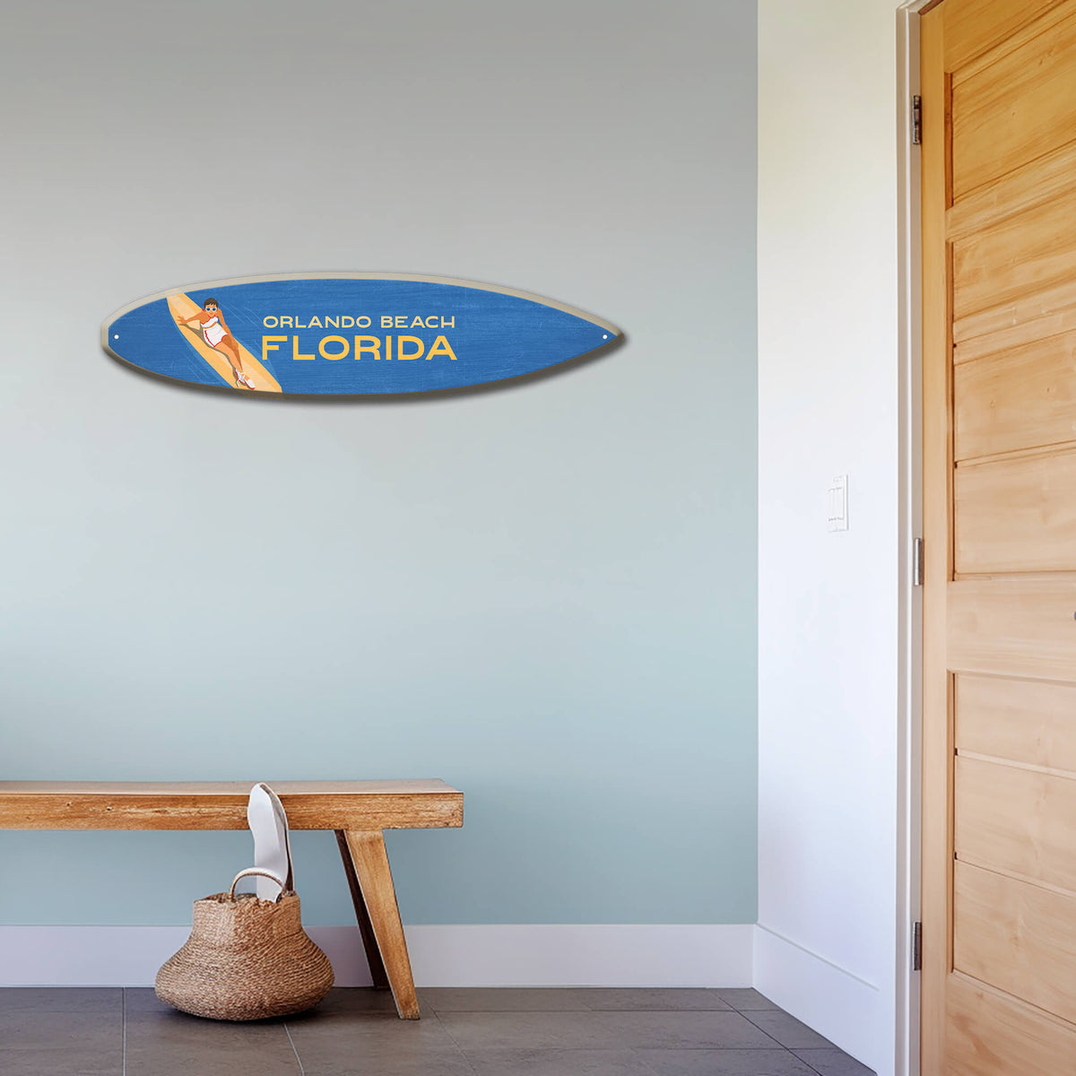 Unlimited Surf Girl on Surfboard - Surfboard Wall Art