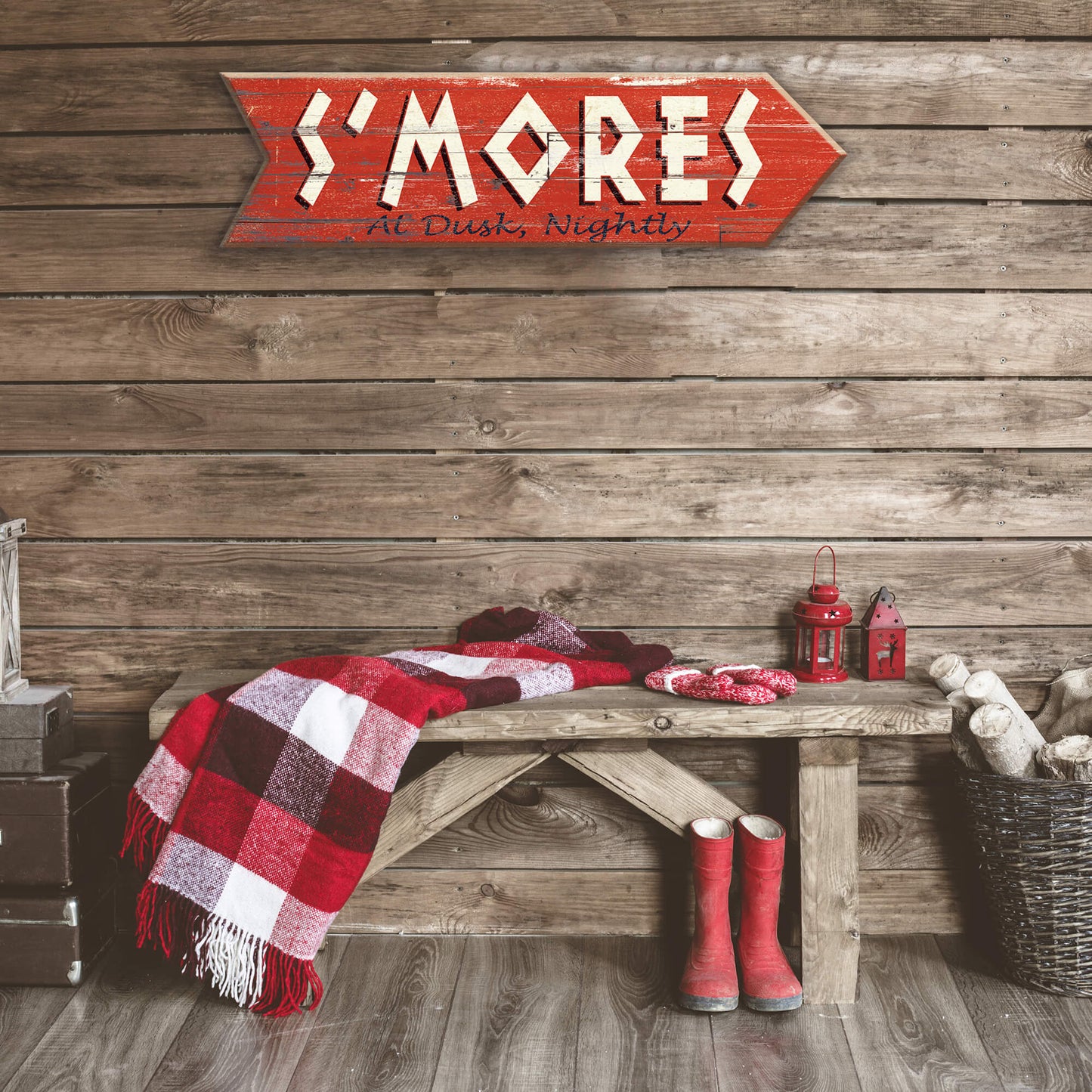 S'MORES Arrow - Wood Wall Decor