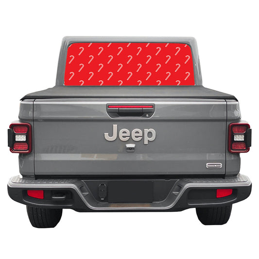 Candy Cane Paper Rear Window Decal