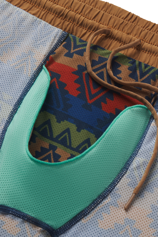 The Casual Thigh Day | Khaki Aztec Ball Hammock® 9 Inch Athletic Shorts