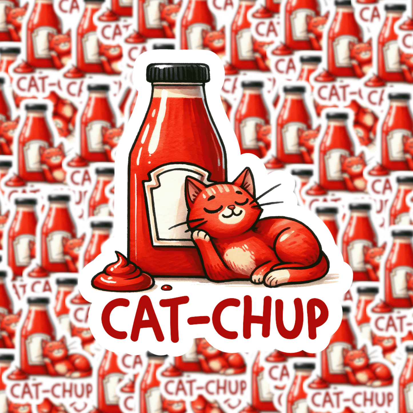 Cat-Chup Sticker