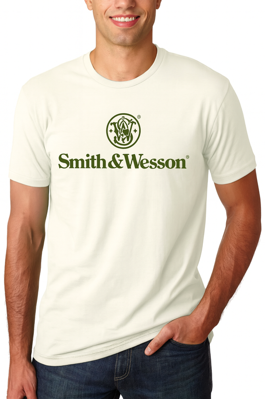 Smith & Wesson® Logo Short Sleeve Tee – Heather Linen