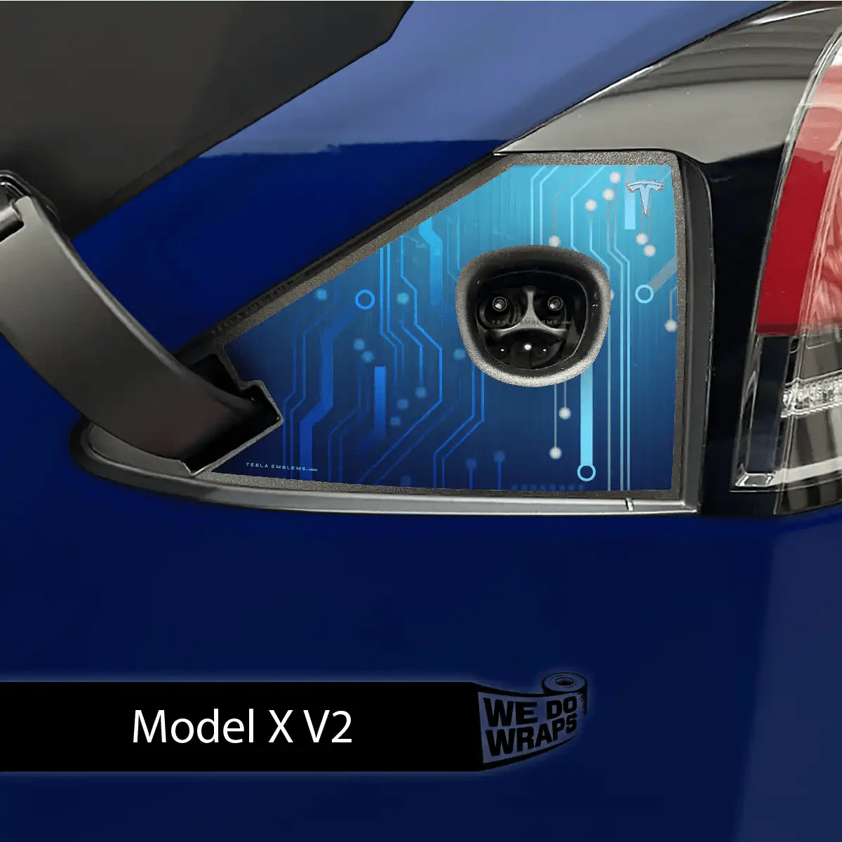 Circuit Blues Tesla Charge Port Wrap | Model X