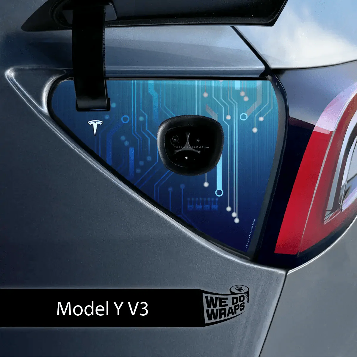 Circuit Blues Tesla Charge Port Wrap | Model Y