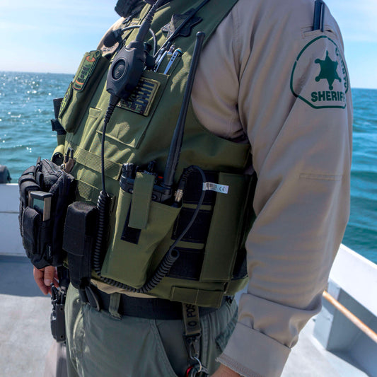 Tactical Radio Amplified PTT for Headset w/ Quick Disconnect(Hirose): NATO/Military Wiring, Gentex, Ops-Core, OTTO, 3M Peltor ComTac, XPI, MSA, Helicopter, & More - Motorola: APX (Apex) Series, XPR Series, SRX2200, & More