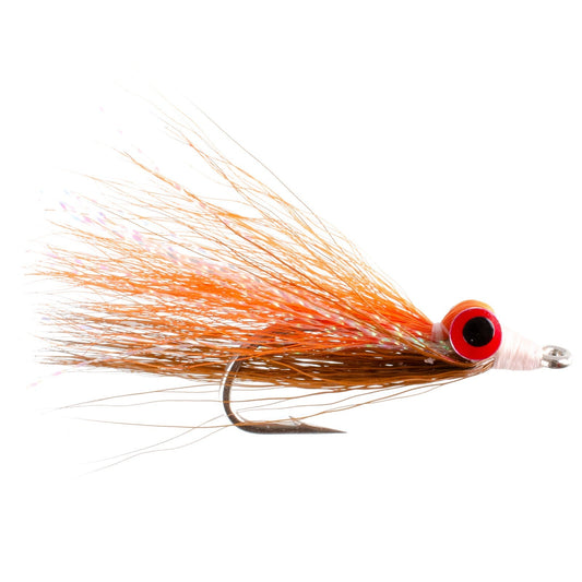 Clouser Freshwater Deep Minnow Brown Orange Sunfish - Streamer Fly Fishing Flies - 4 Trout and Bass Flies - Hook Size 4