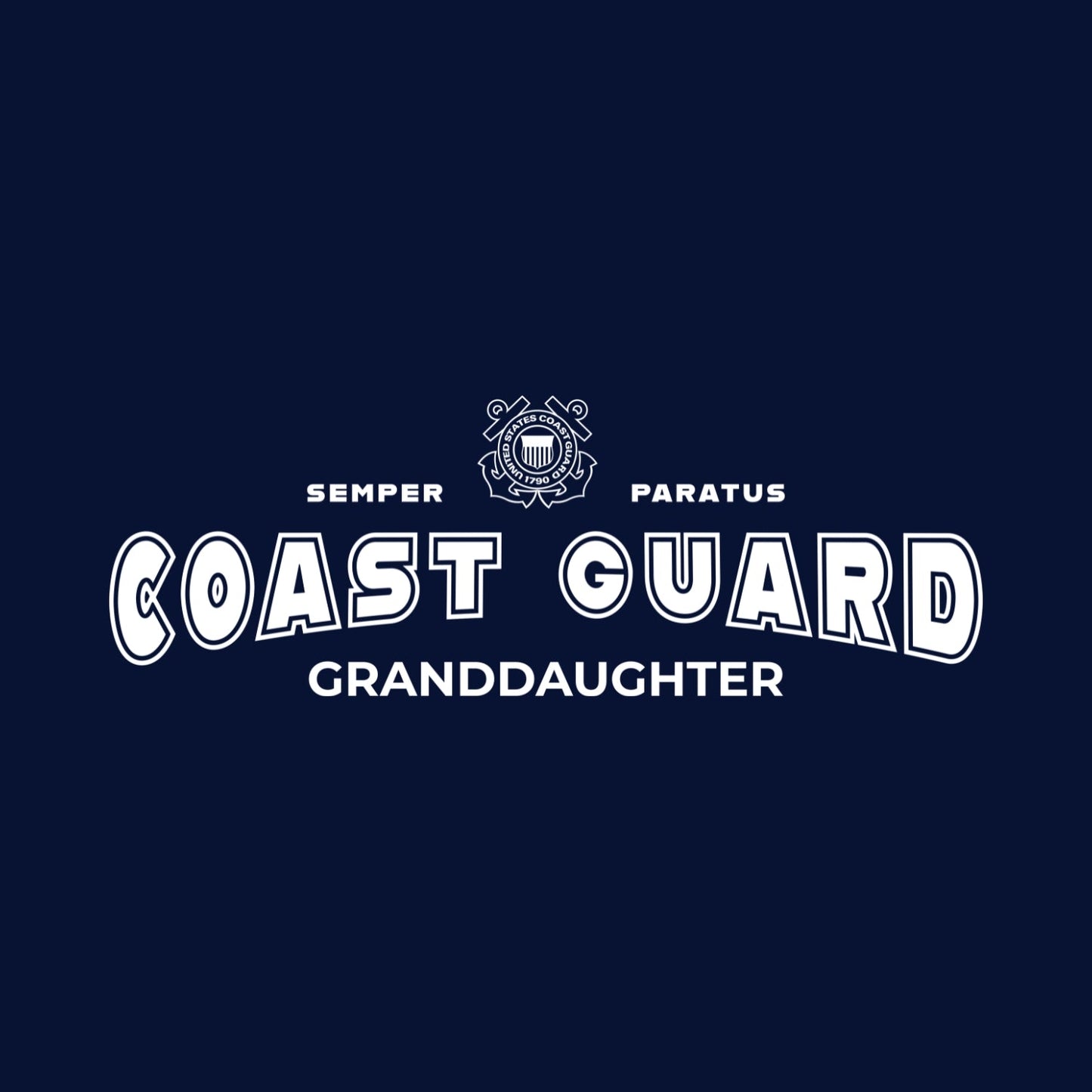Coast Guard Granddaughter Ladies T-Shirt (Navy)