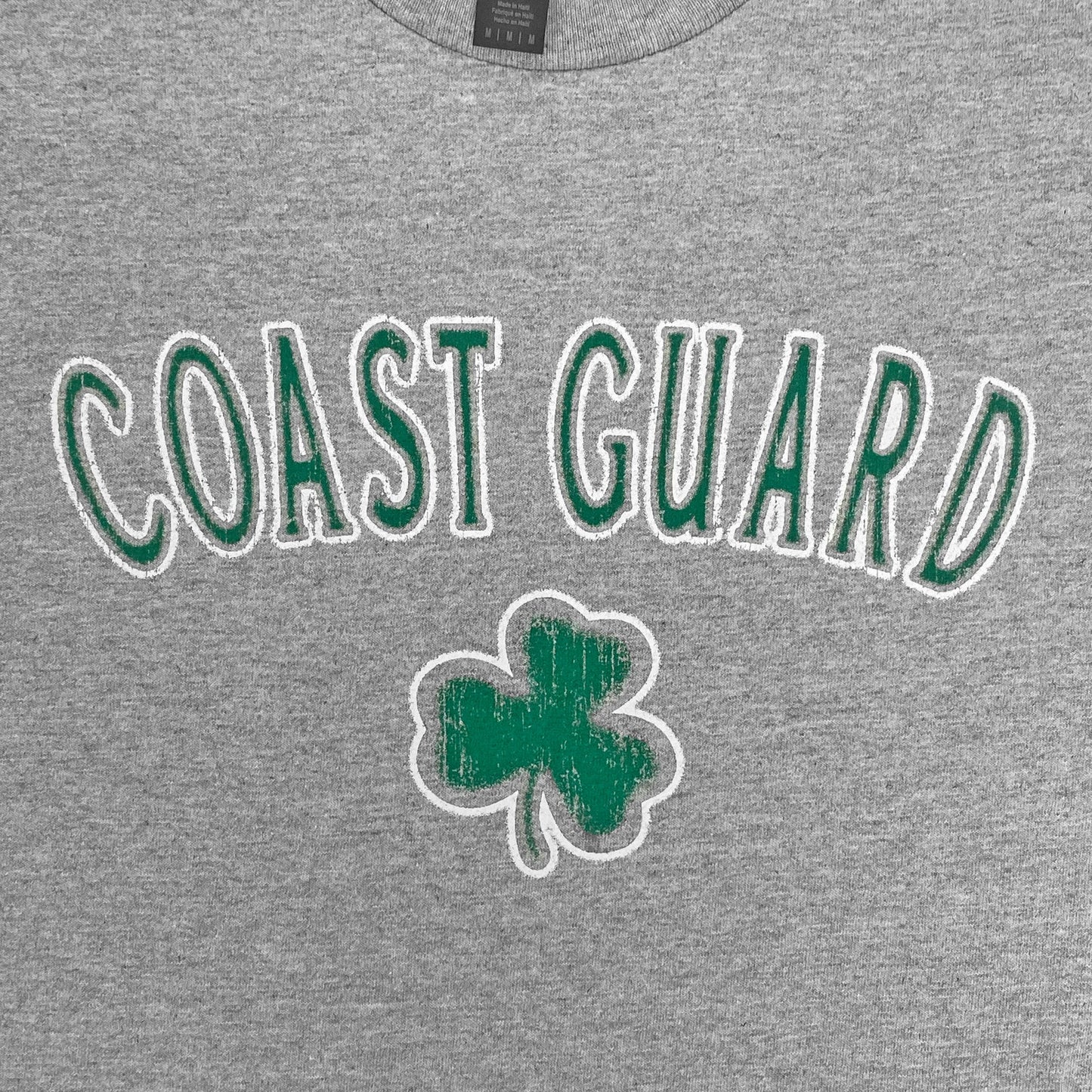 Coast Guard Distressed Shamrock T-Shirt (Grey)