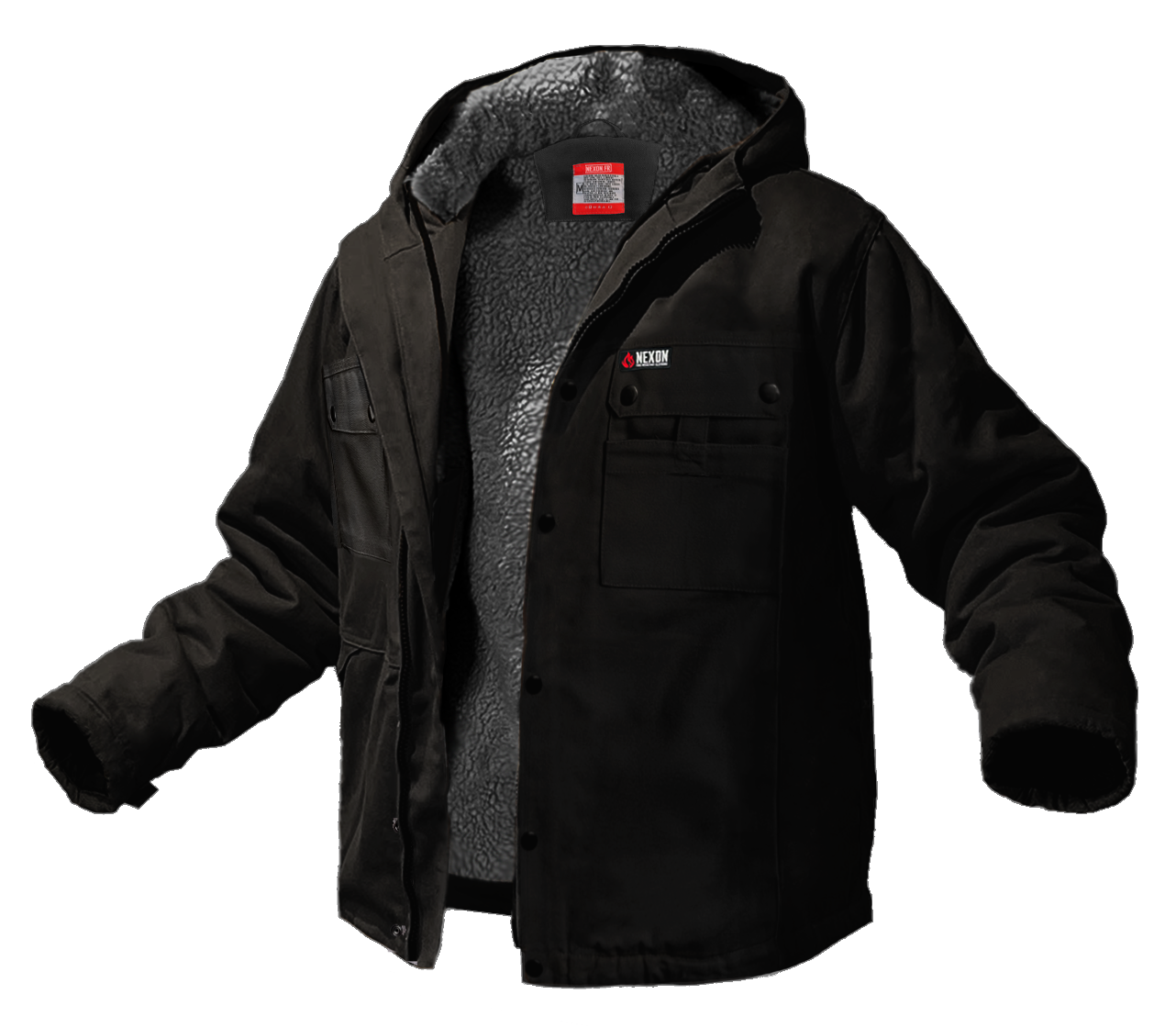 Nexon Heavy-Duty FR Sherpa Lined Jacket (Black)