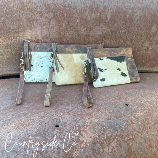 Trailblazer Cowhide Leather Wristlet