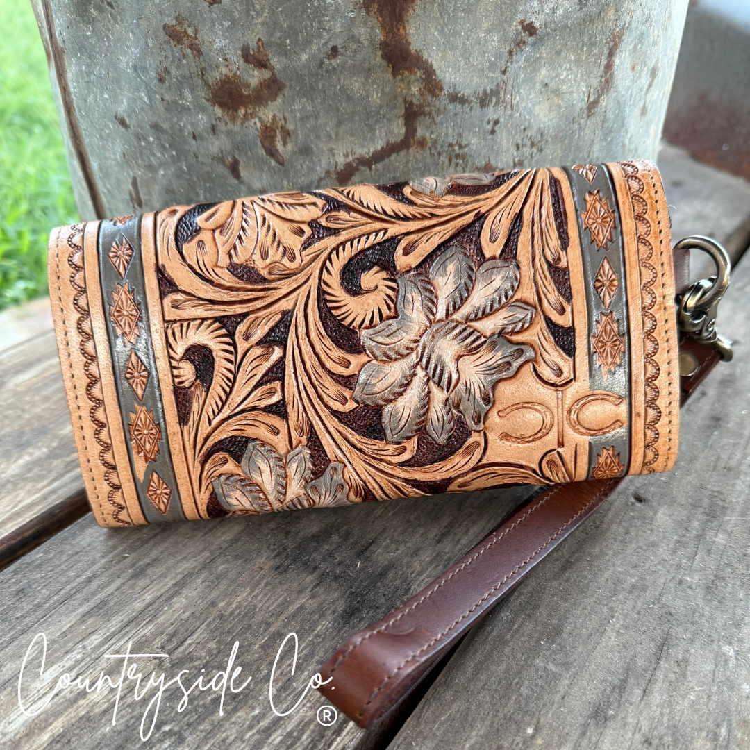 Stella Tooled Leather Wallet