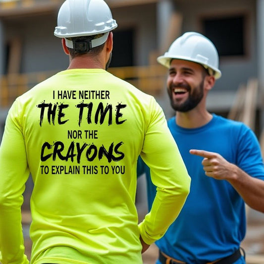 Crayons - Long Sleeve Hi-Vis Safety Yellow Shirt