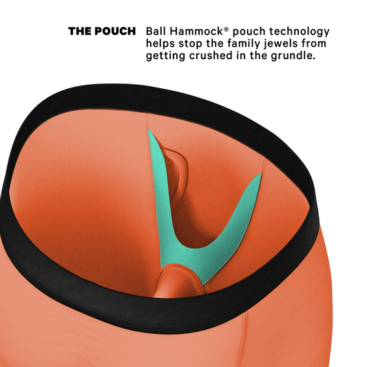The Crossing Guard | Orange Long Leg Ball Hammock® Pouch Underwear with Fly