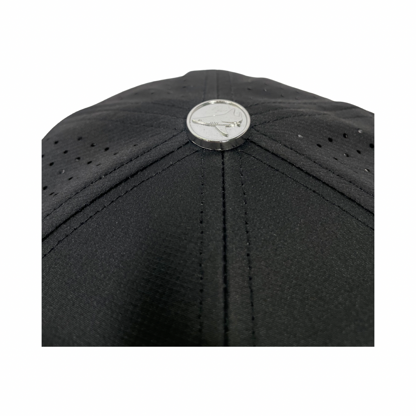 Midnight Black PVC Performance Snapback Hat