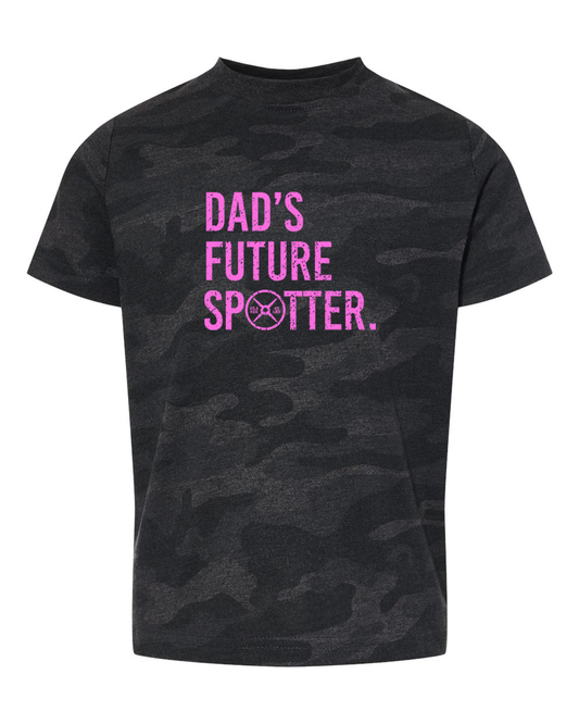 Dad's Future Spotter Toddler Tee (With Pink Text)