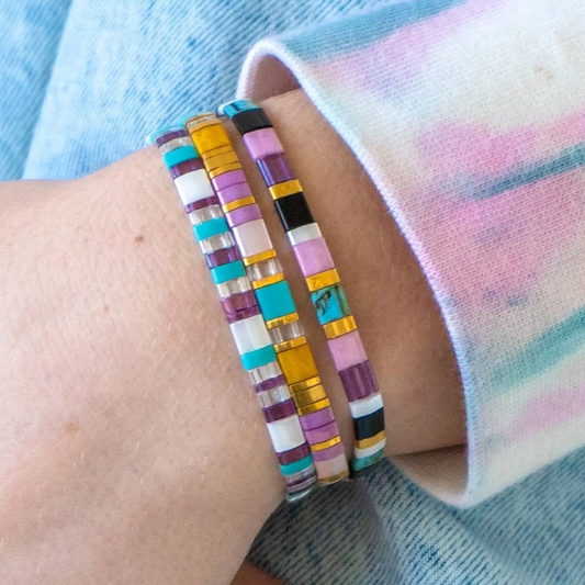 DIVA- Tila Bead Bracelet Stack of 3