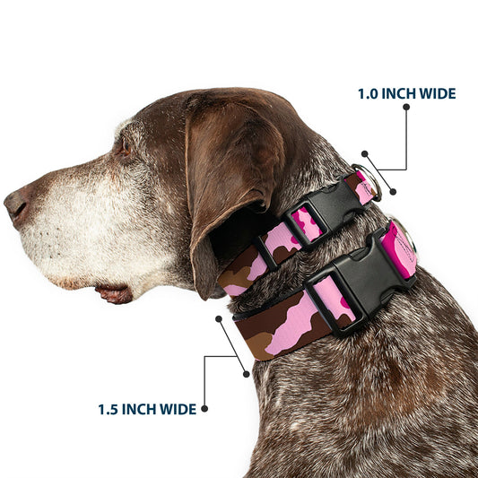 Plastic Clip Collar - Camo Pink