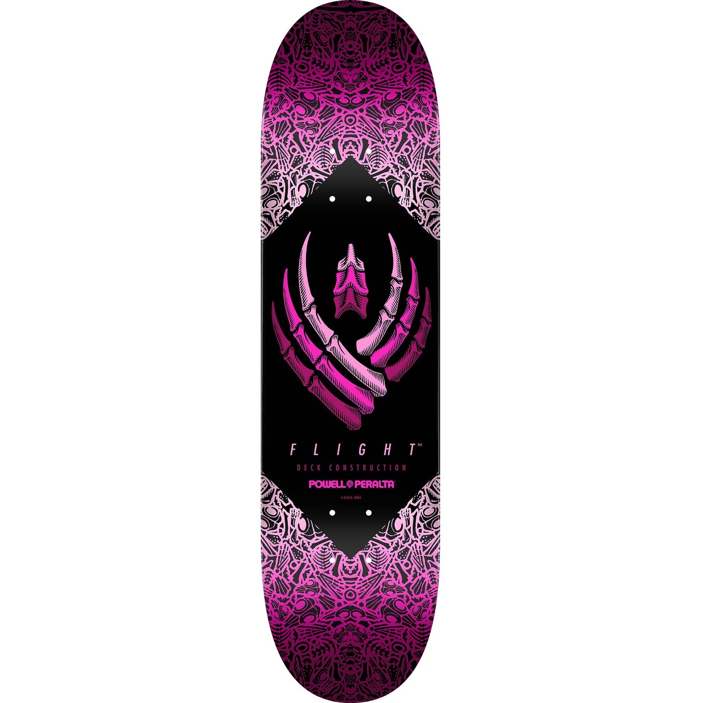 Powell Peralta Bones Flight Skateboard Deck - 8.0″ Pink