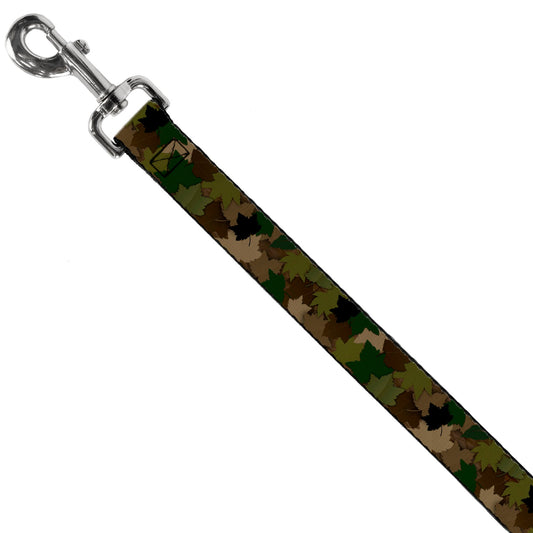 Dog Leash - Leaf Camo Browns/Greens/Black