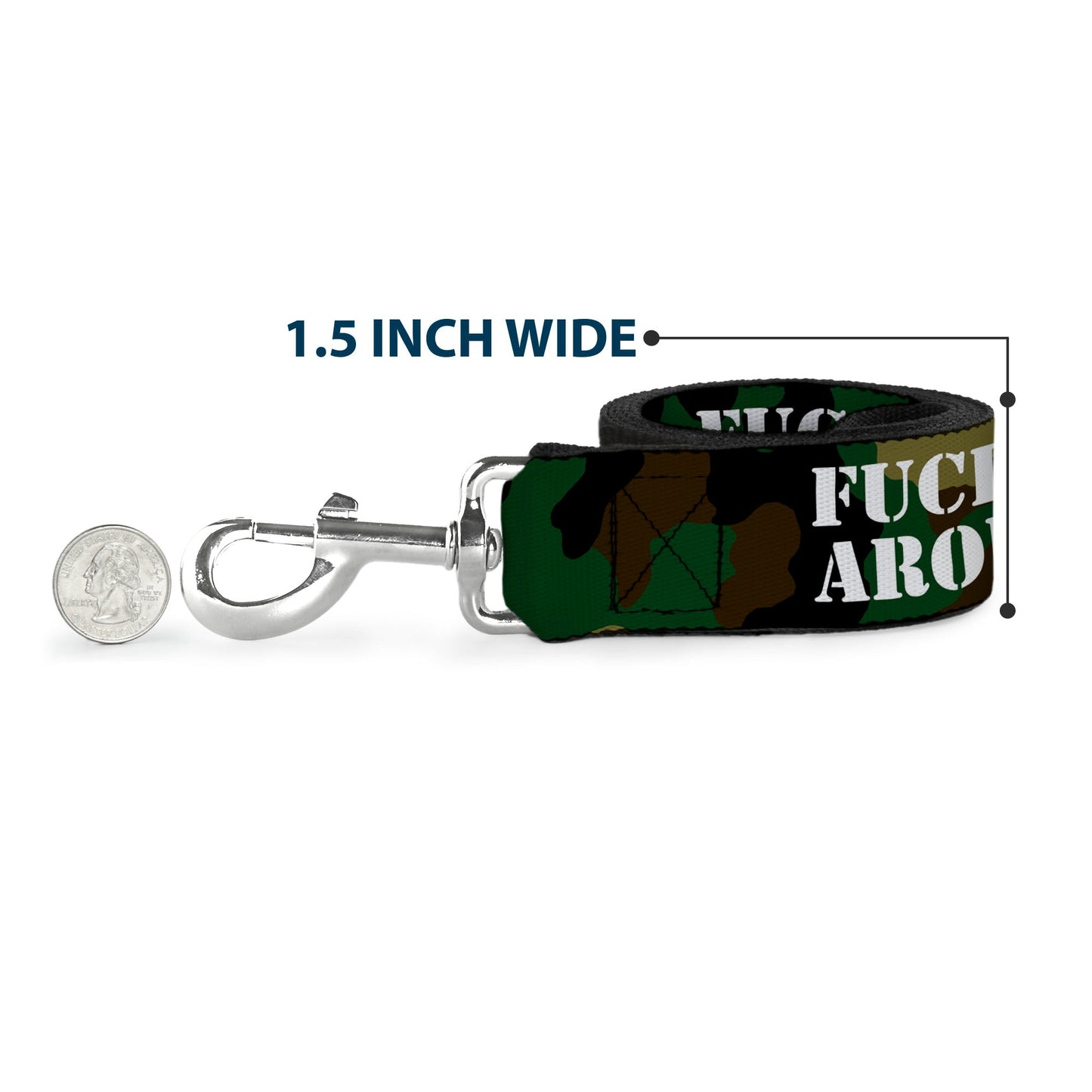 Dog Leash - FAFO FUCK AROUND & FIND OUT Stencil Camo/White