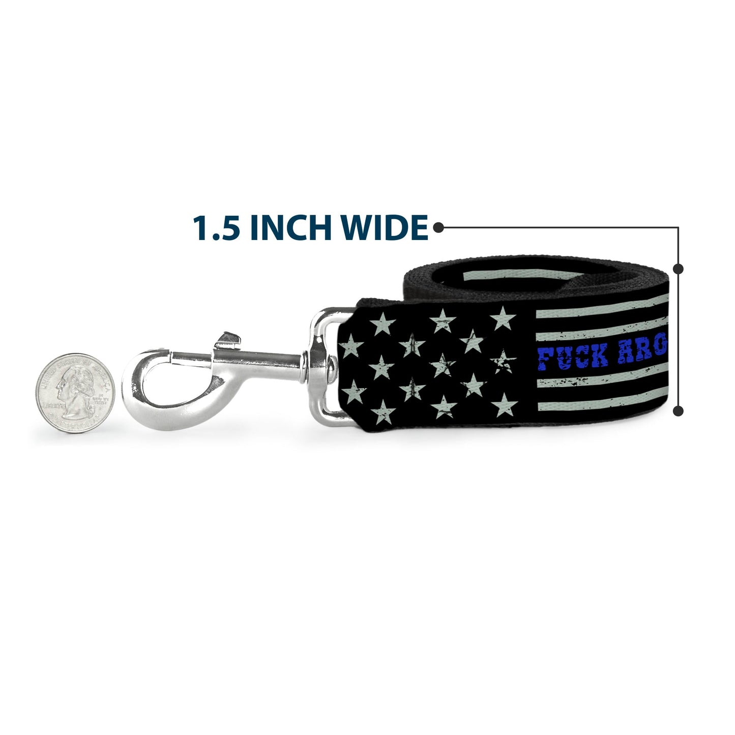 Dog Leash - FAFO FUCK AROUND AND FIND OUT Thin Blue Line Flag