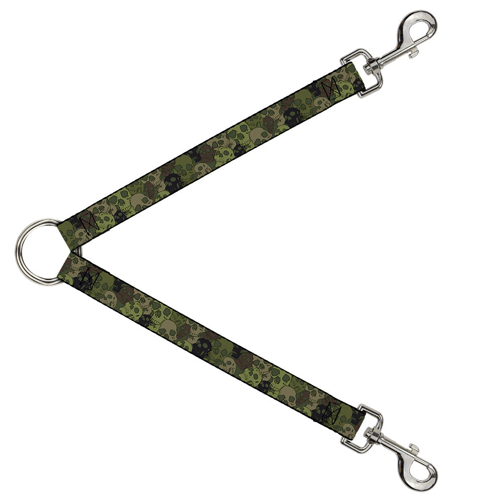 Dog Leash Splitter - Camo Olive Skull Yard