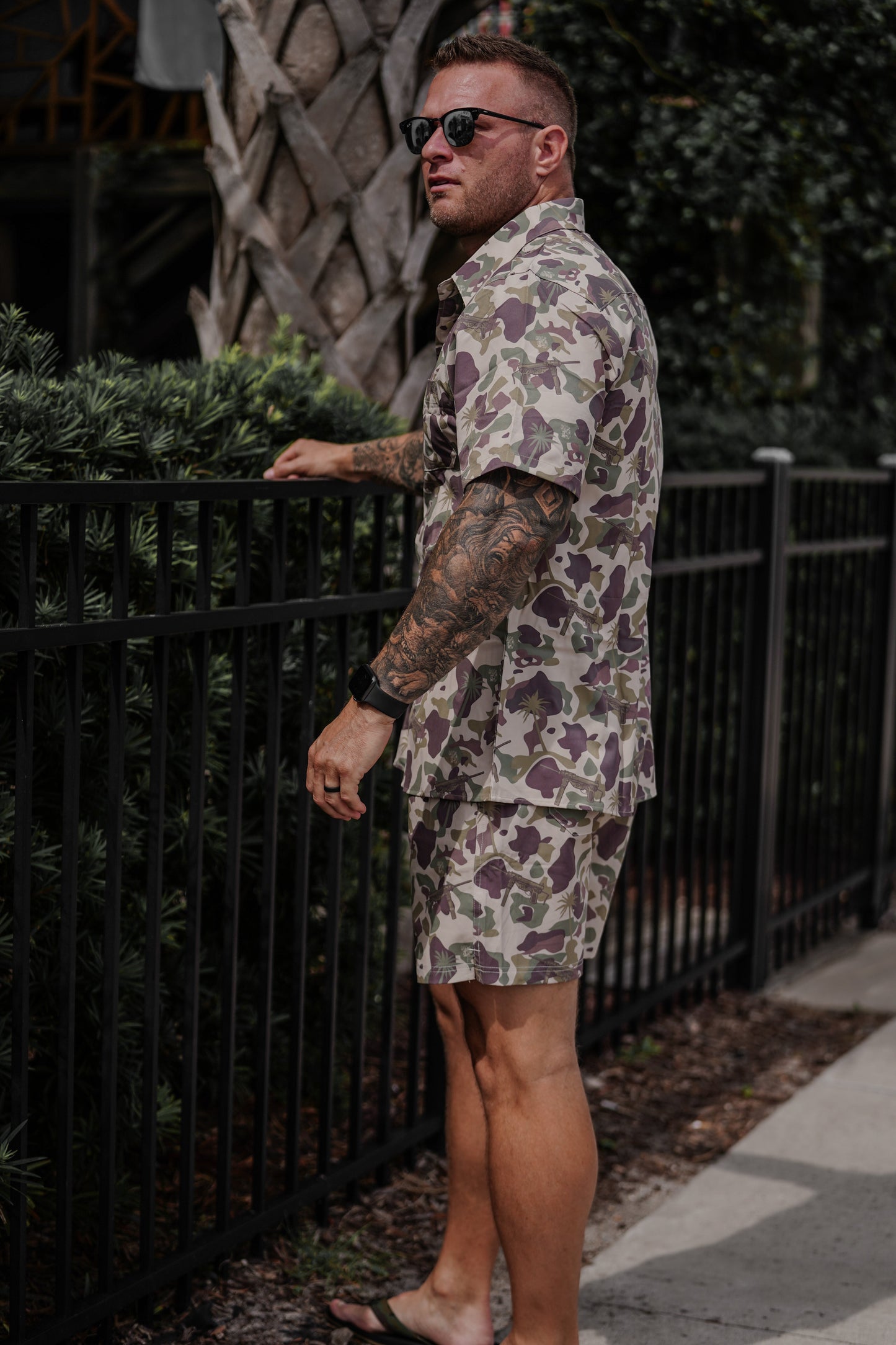 Tropical Frogskin Button-up