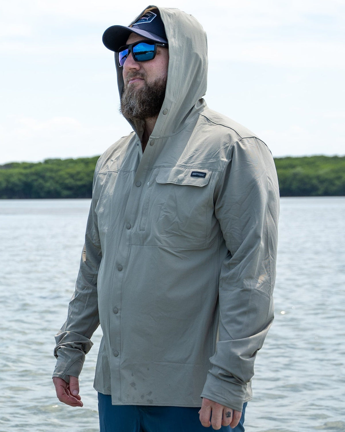 Cast Hooded Button Up – Moss – Men’s