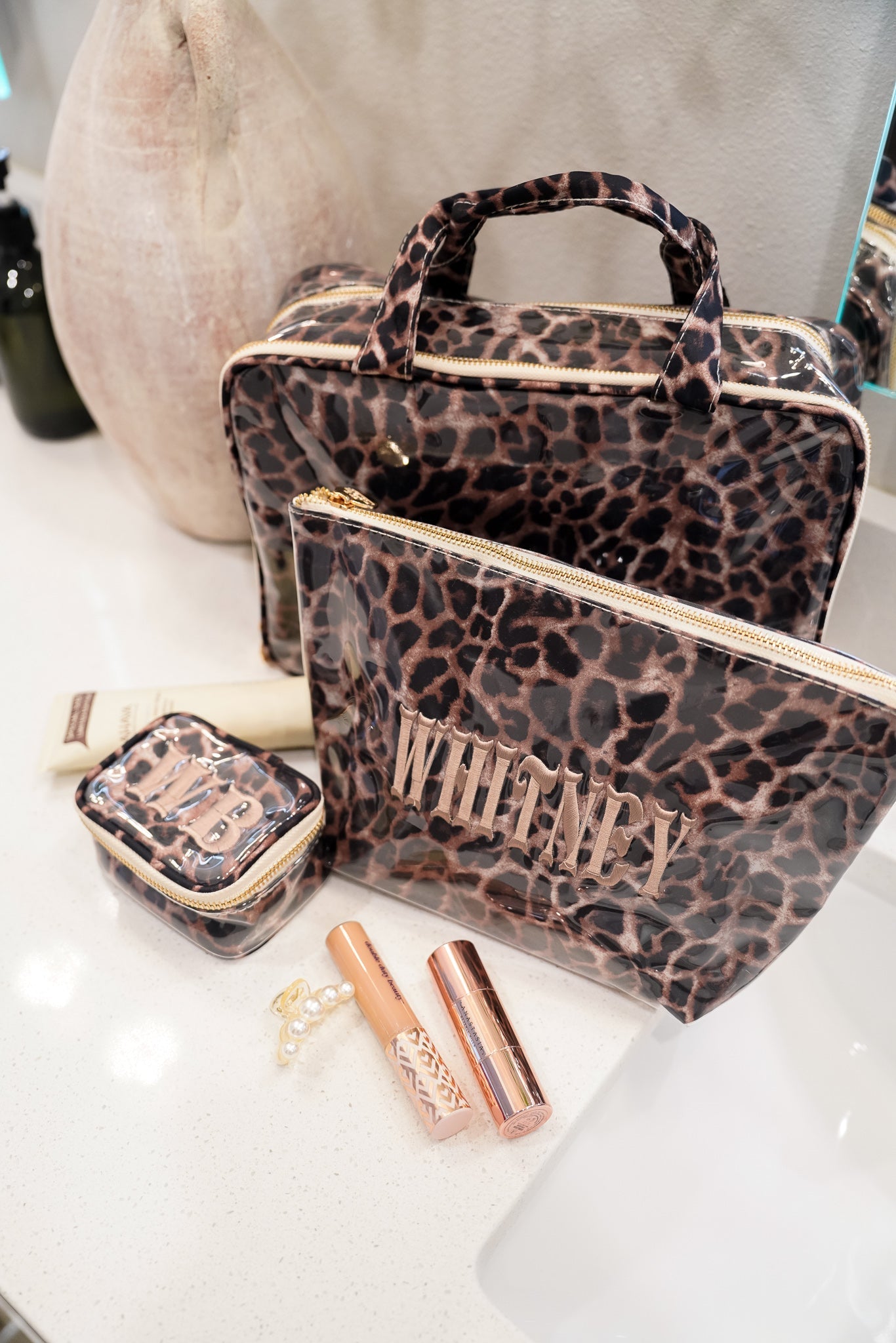 Leopard - Clear Coat Toiletry Case - PREORDER