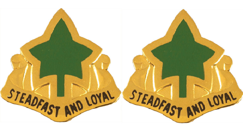 4th Infantry Division Distinctive Unit Insignia - Pair - Steadfast And Loyal