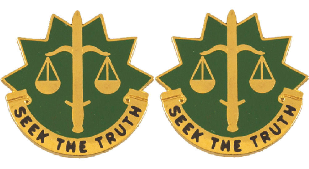 6th Military Police MP Distinctive Unit Insignia - Pair - Seek The Truth