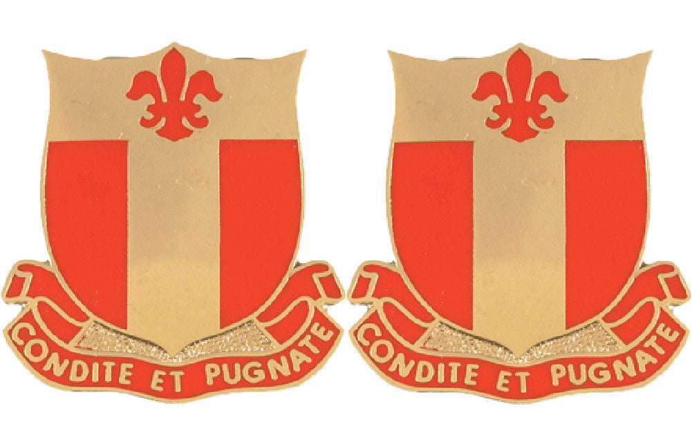 20th Engineering Battalion Distinctive Unit Insignia - Pair - Condite Et Pugnate