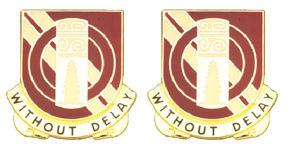 25th Support Battalion Distinctive Unit Insignia - Pair - Without Delay