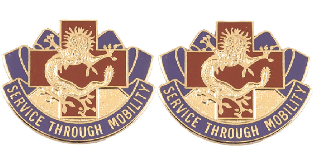 28th Hospital Distinctive Unit Insignia - Pair - Service Through Mobility