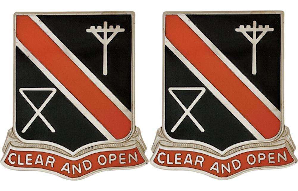 29th Signal Battalion Distinctive Unit Insignia - Pair - Clear And Open