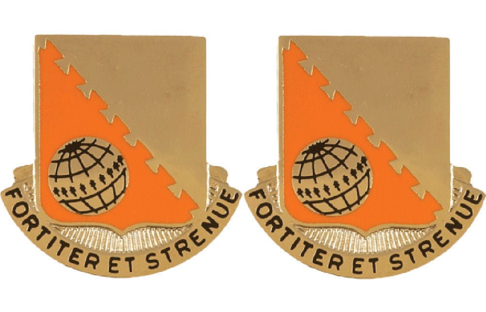 30th Signal Battalion Distinctive Unit Insignia - Pair - Fortiter Et Strenue