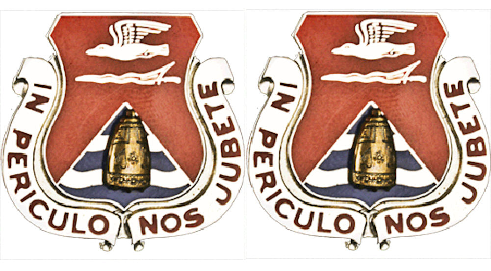 31st Field Artillery Distinctive Unit Insignia - Pair - In Periculo Nos Jubete