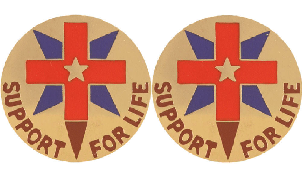 32nd Medical Unit Distinctive Unit Insignia - Pair - Support For Life