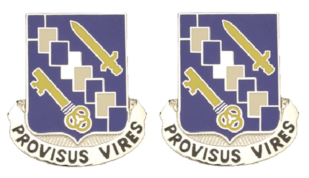 34th Support Battalion Distinctive Unit Insignia - Pair - Provisus Vires