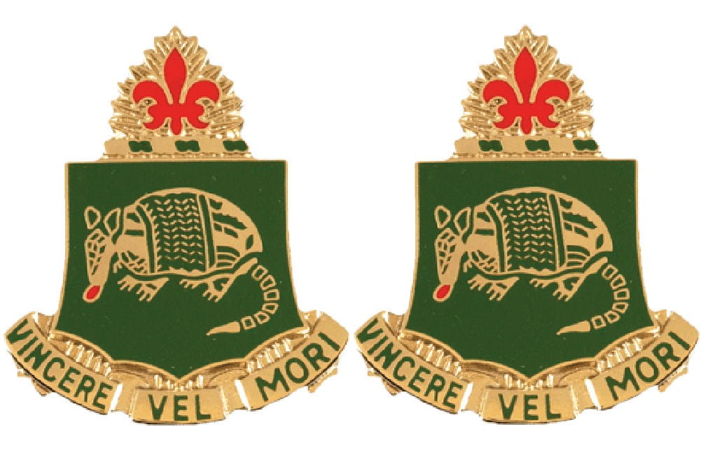 35th Armor Distinctive Unit Insignia - Pair - VIncere Vel Mori