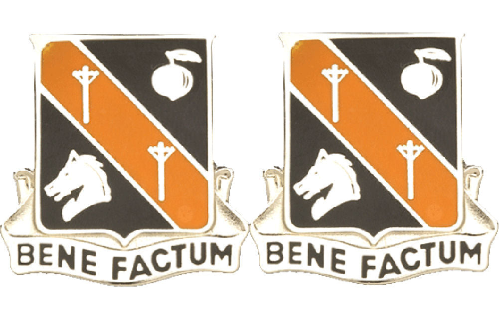 40th Signal Battalion Distinctive Unit Insignia - Pair - Bene Factum
