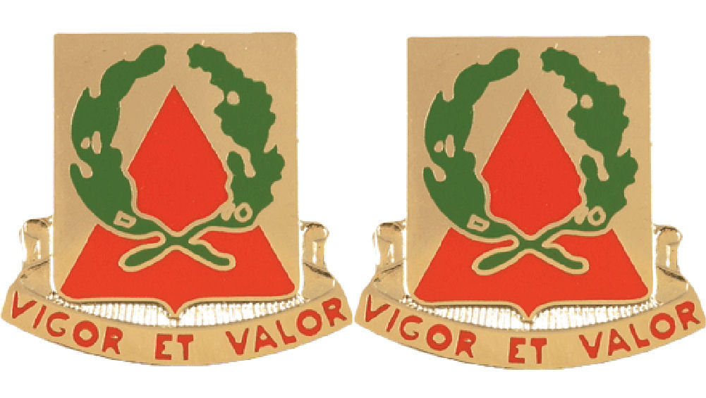 41st Engineering Battalion Distinctive Unit Insignia - Pair - Vigor Et Valor