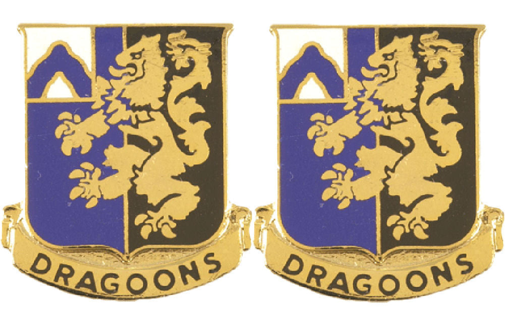 48th INFANTRY Distinctive Unit Insignia - Pair - Dragoons