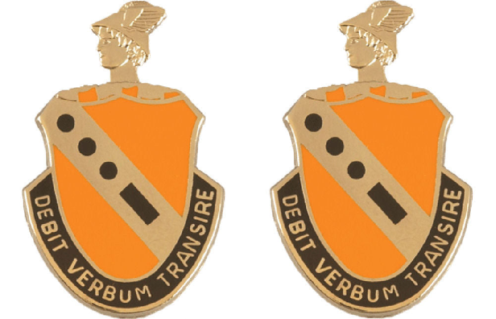 56th Signal Battalion Distinctive Unit Insignia - Pair - Debit Verbum Transire