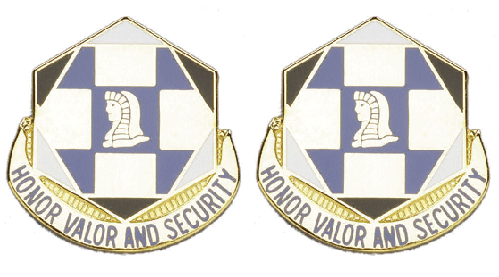 66th Military Intelligence Brigade Distinctive Unit Insignia - Pair - Honor Valor And Security