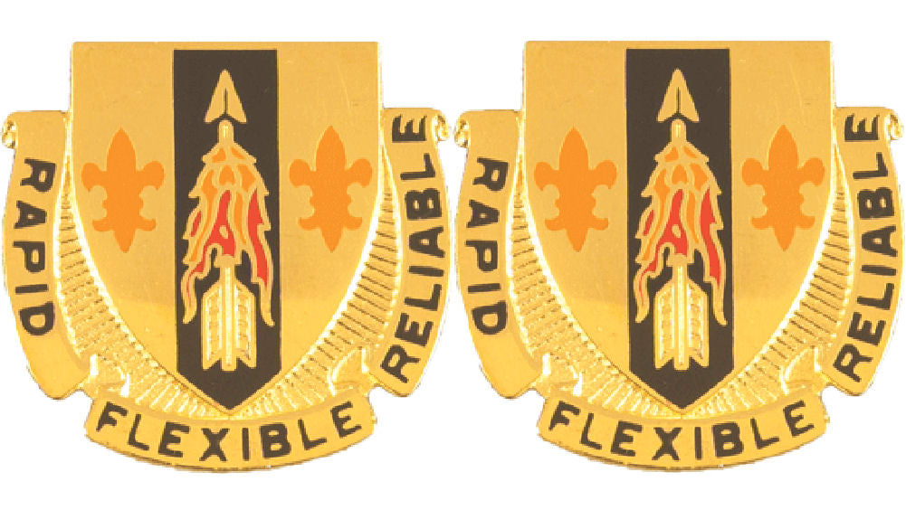 67th Signal Battalion Distinctive Unit Insignia - Pair - Rapid Flexible Reliable