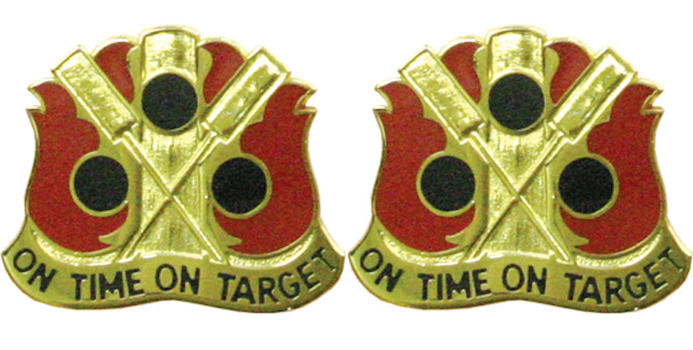 72nd Field Artillery Brigade Distinctive Unit Insignia - Pair - On Time On Target