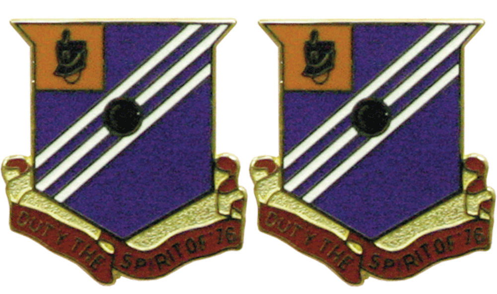 76th Field Artillery Distinctive Unit Insignia - Pair - Duty The Spirit Of 76